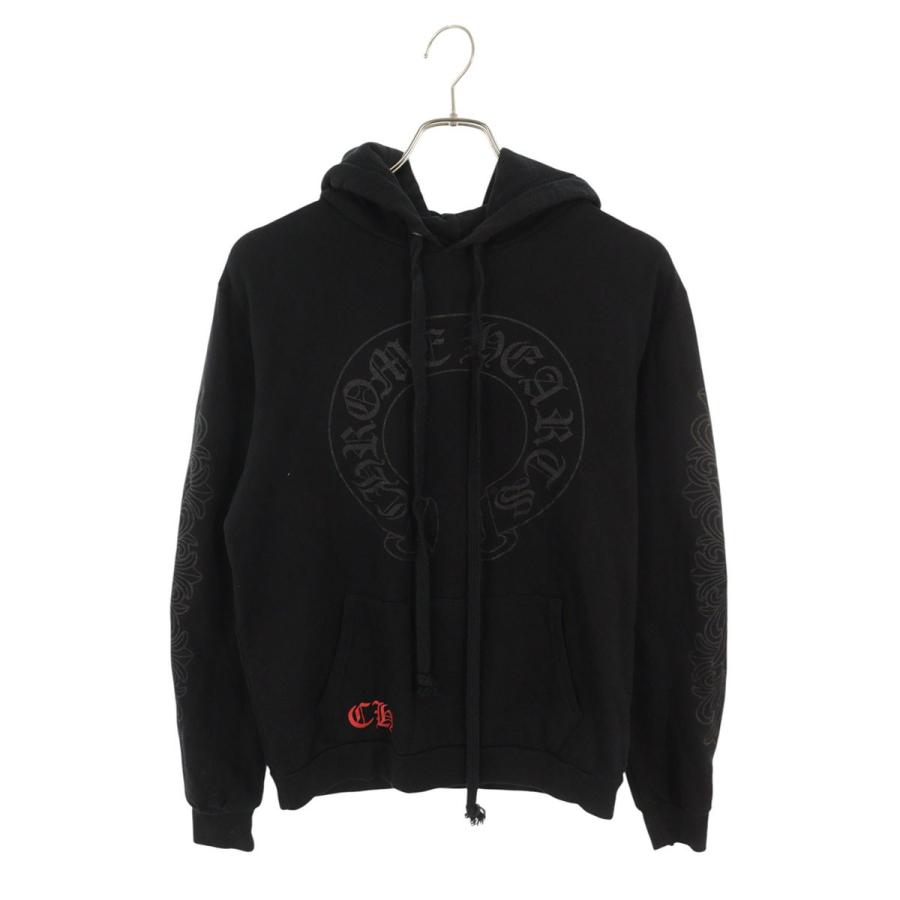 クロムハーツ サイズ:L SWTSHRT PLVR バックホースシュープリントプル