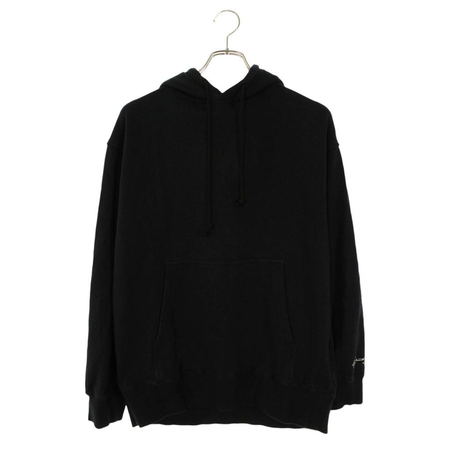 ヨウジヤマモトプールオム サイズ:1  HG-T45-088 ロゴプリントプルオーバーパーカー 中古 BS99 Yohji Yamamoto POUR HOMME ヨウジヤマモトプールオム サイズ:1 HG-T45