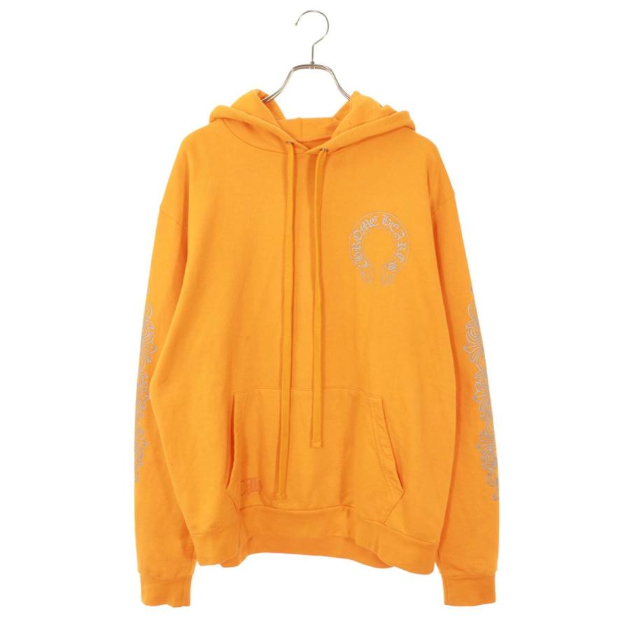 クロムハーツ サイズ:M  SWTSHRT PLVR バックラメホースシュープリントパーカー 中古 SJ02 CHROME HEARTS（クロムハーツ） パーカー サイズ:M SWTSHRT PLVR