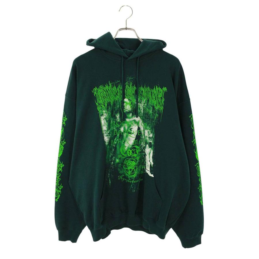 ヴェトモン サイズ:XS  25AW  UCF76HD750E EMERALDGREEN CofNymphetamineオーバーサイズパーカー 新古品 SB01 VETEMENTS（ヴェトモン） サイズ:XS 25AW UCF76HD750E EMERALDGREEN