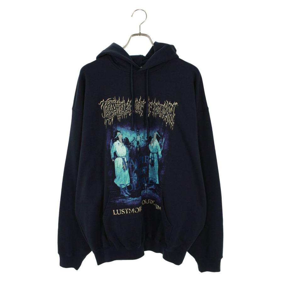 VETEMENTS ヴェトモンアナーキーシンボルプリント パーカーxsネイビー