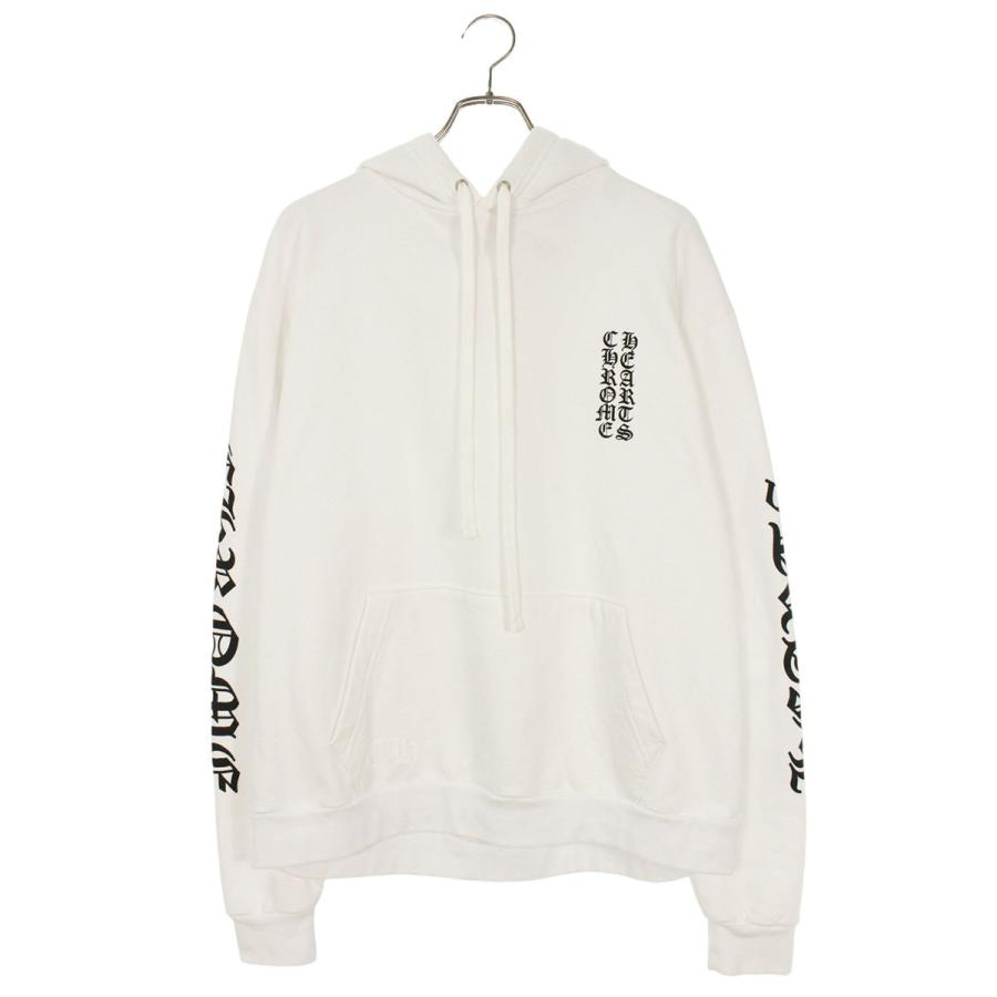 クロムハーツ サイズ:XL  SWTSHRT PLVR プルオーバーパーカー 袖ロゴプリントプルオーバーパーカー 中古 SJ02 CHROME HEARTS（クロムハーツ） パーカー サイズ:S SWTSHRT PLVR 袖