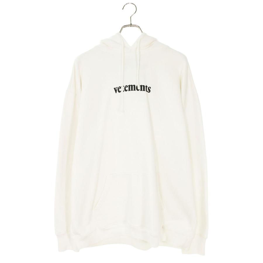 ヴェトモン サイズ:L  20SS  SS20TR311 バーコードパッチロゴプルオーバーパーカー 中古 BS99 VETEMENTS（ヴェトモン） サイズ:L 20SS SS20TR311 バーコードパッチ