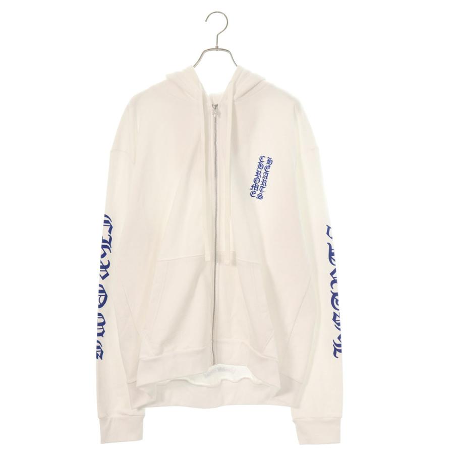 クロムハーツ サイズ:XL  SWTSHRT HD ZIP アームロゴプリントジップアップパーカー 中古 SJ02 CHROME HEARTS クロムハーツ パーカー サイズ:XL SWTSHRT HD ZIP