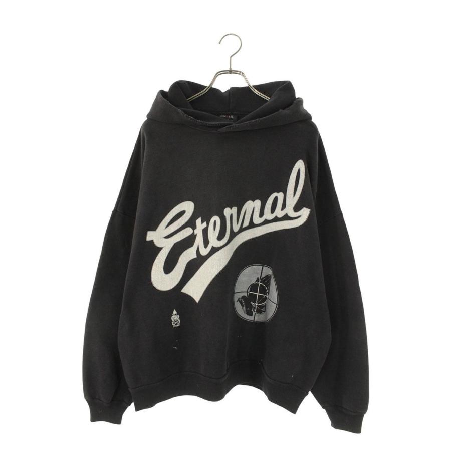 SAINT MICHAEL新品Mサイズコットン ダークグレー フード付きパーカー SAINT MICHAEL セントマイケル パーカー XL グレー 【古着】【中古