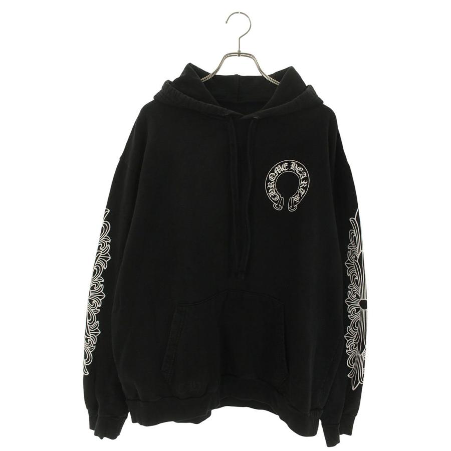 クロムハーツ サイズ:XL  SWTSHRT HD バックホースシュープリントパーカー 中古 FK04 CHROME HEARTS（クロムハーツ） パーカー サイズ:XL SWTSHRT HD バック
