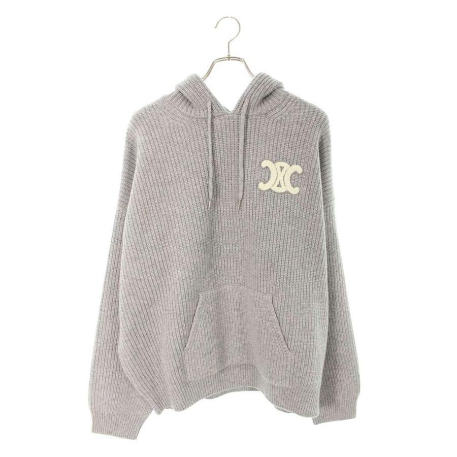 セリーヌ サイズ:M 25AW RY0FV0ZTQ トリオンフニットパーカー 新古品 SB01 CELINE（セリーヌ） パーカー サイズ:M 25AW RY0FV0ZTQ トリオンフ