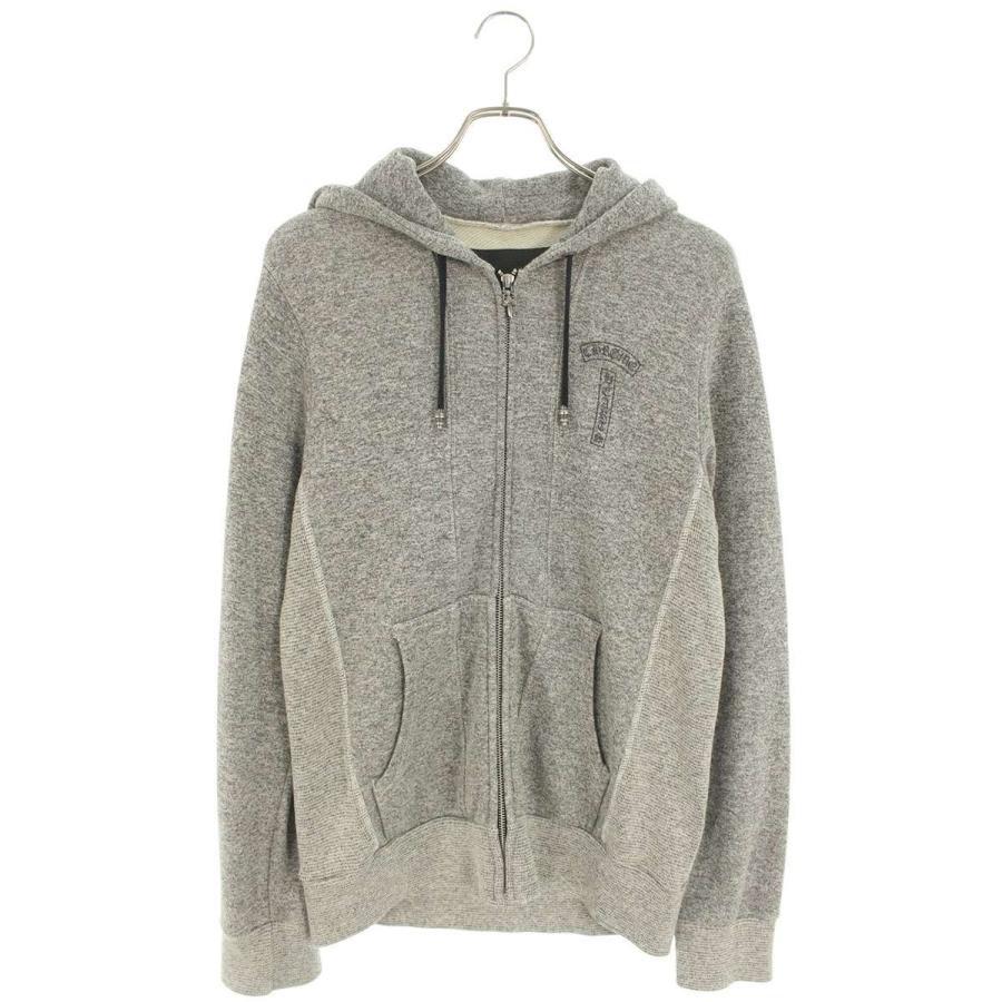 クロムハーツ サイズ:S バックプリントボロチップジップアップパーカー 中古 NO05 CHROME HEARTS（クロムハーツ） パーカー サイズ:S バックプリントボロ