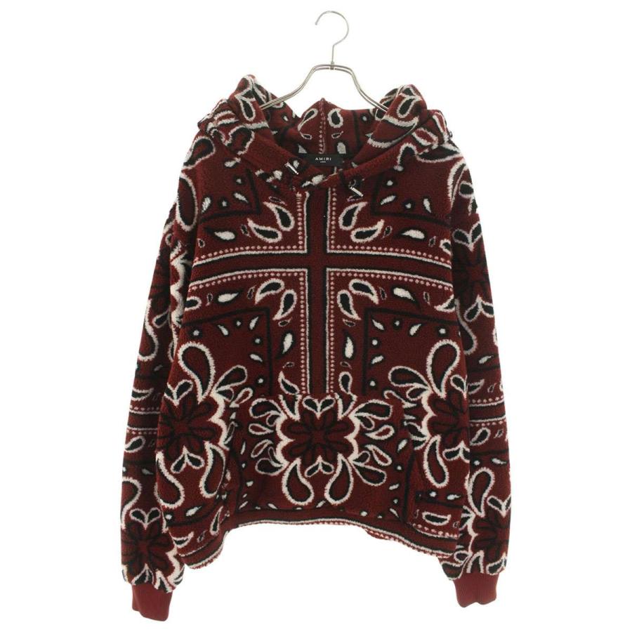 アミリ サイズ:L  21AMME010 バンダナ総柄ボアフリースプルオーバーパーカー 中古 OM10 AMIRI（アミリ） サイズ:L 21AMME010 バンダナ総柄ボアフリースプル