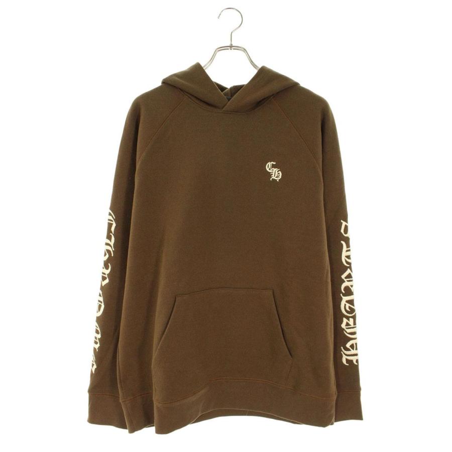 クロムハーツ サイズ:XL  SLO RIDE CHロゴ刺繍プルオーバーパーカー 中古 SJ02 CHROME HEARTS（クロムハーツ） パーカー サイズ:XL SLO RIDE CHロゴ