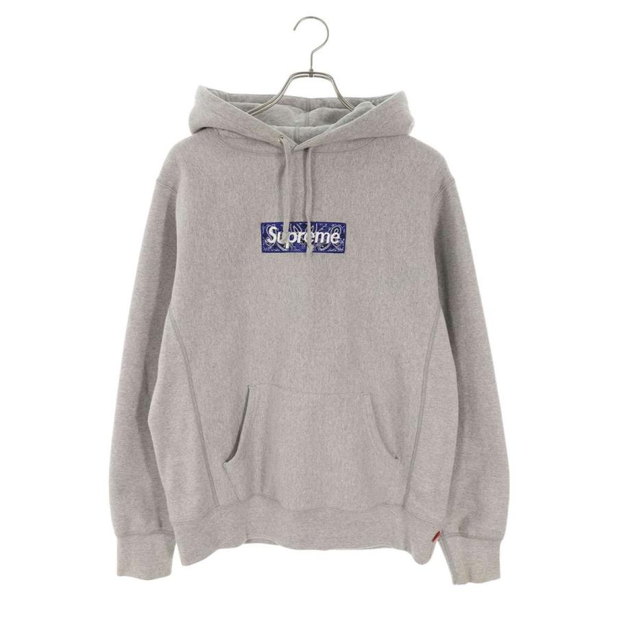 シュプリーム サイズ:M  19AW  Bandana Box Logo Hooded Sweatshirt バンダナボックスロゴプルオーバーパーカー 中古 BS99 Supreme（シュプリーム） サイズ:M 19AW Bandana Box Logo Hooded