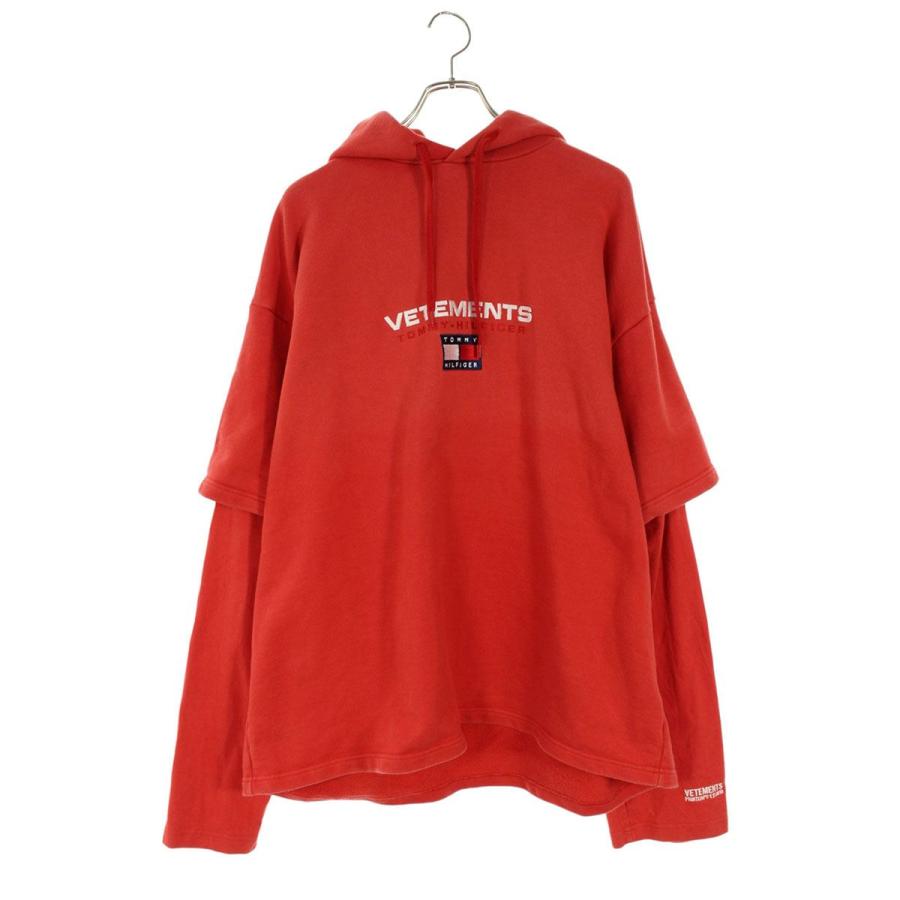 新品未使用VETEMENTS 18SSヴェトモン テーピングパーカー VETEMENTS（ヴェトモン） 18SS Tape Hoodie テープ デザイン カット