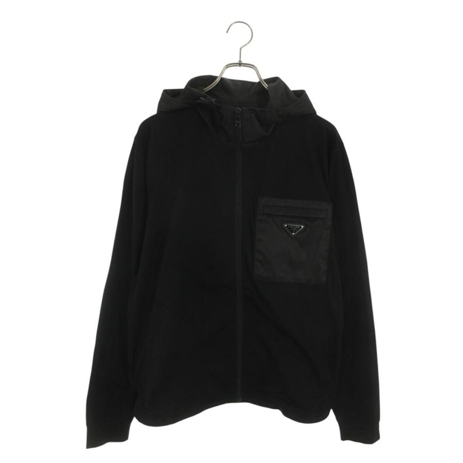 PRADA 中綿切替ジップパーカー L グレー ナイロン切替 T*o様 PRADA