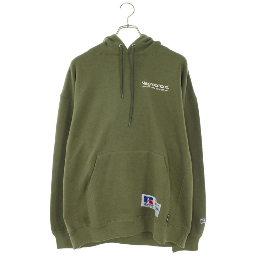 ネイバーフッド ×ラッセルアスレチック RUSSELL ATHLETIC  24SS  242XRRUN-CSM02 ロゴプルオーバーパーカー メンズ L NEIGHBORHOOD（ネイバーフッド） ラッセルアスレチック サイズ:L 24SS