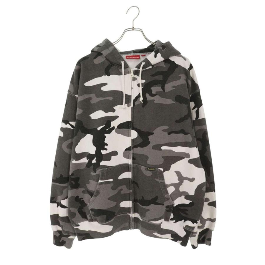 Supreme グレー 迷彩 ジップアップパーカー Supreme（シュプリーム） サイズ:L WORK Zip Up Hooded Sweatshirt