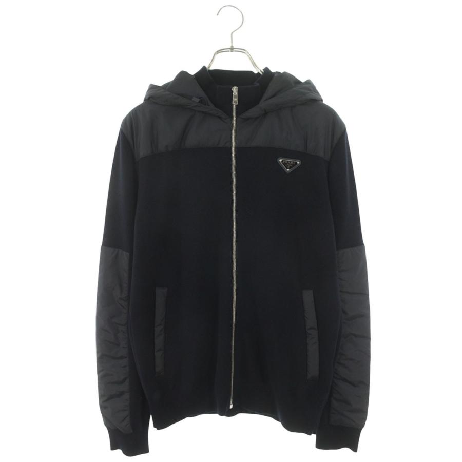 PRADA（プラダ） サイズ:50 UMG107 三角プレートナイロン切替ニット