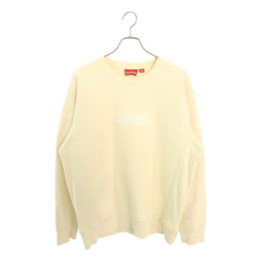 シュプリーム Supreme 18aw Box Logo Crewneck ボックスロゴクルーネックスウェット L オフホワイト Om10 中古 Deltageophysics Com