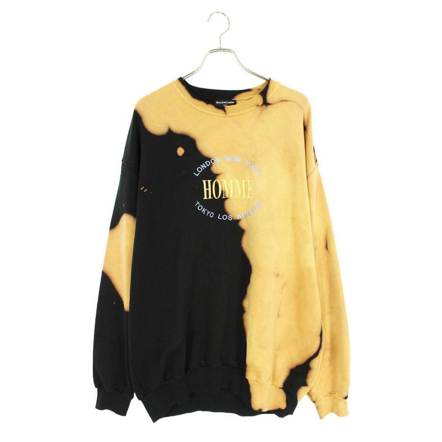 バレンシアガ Balenciaga ファッション トレーナー 17aw Twk44 メンズファッション サイズ L ブリーチ加工homme刺繍オーバー