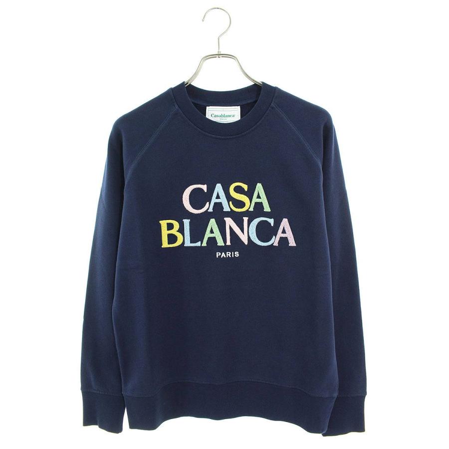 カサブランカ CASABLANCA MF23-HTP-0001-20 サイズ:L ロゴ刺繍クルー  
