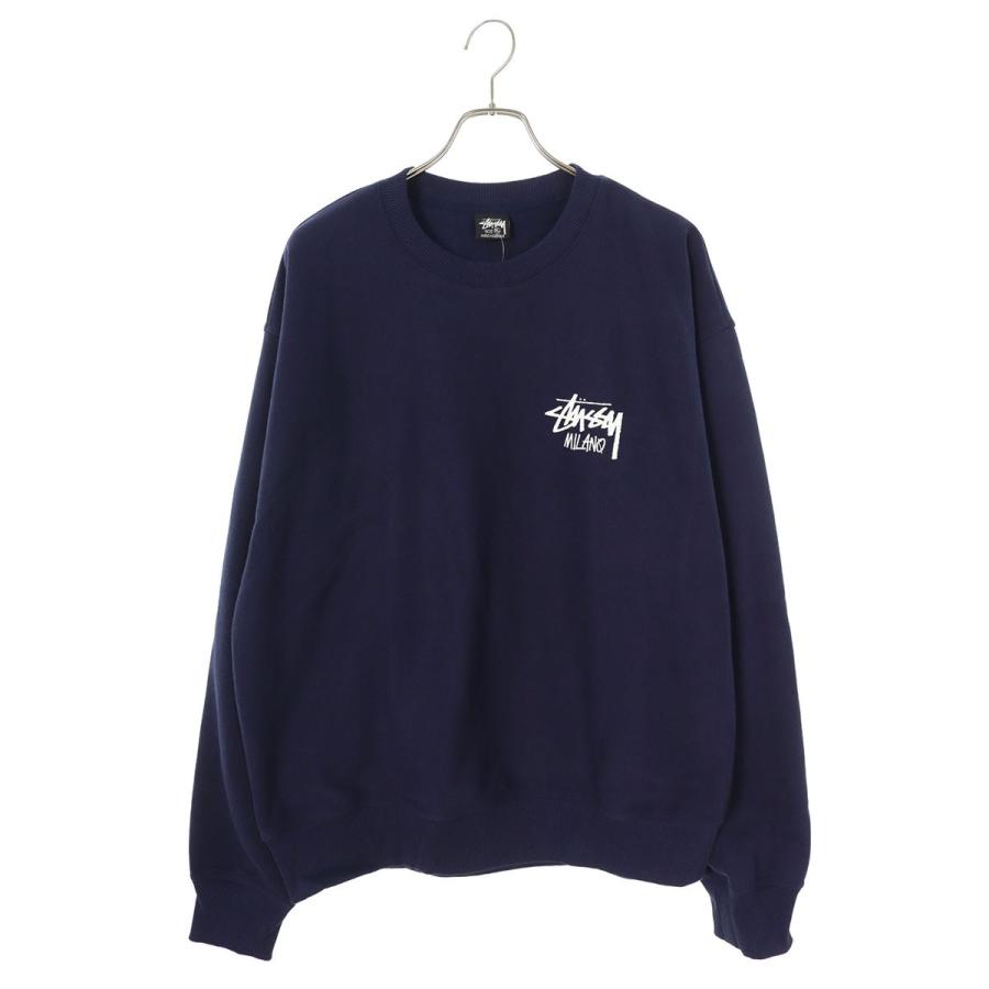 ステューシー スウェット STOCK MILANO CREW サイズ:XL ミラノロゴ 