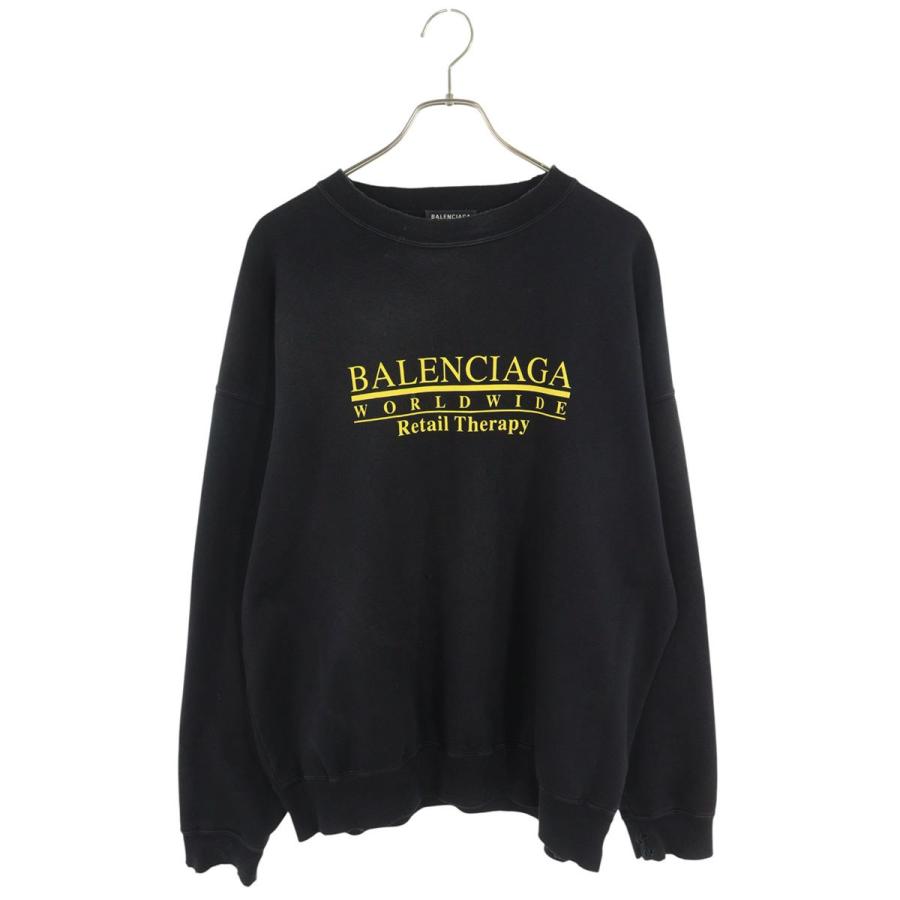 バレンシアガ サイズ:S  676629 TLVA9 ヴィンテージ加工ロゴプリントスウェット 中古 OM10 BALENCIAGA（バレンシアガ） スウェット サイズ:S 676629 TLVA9