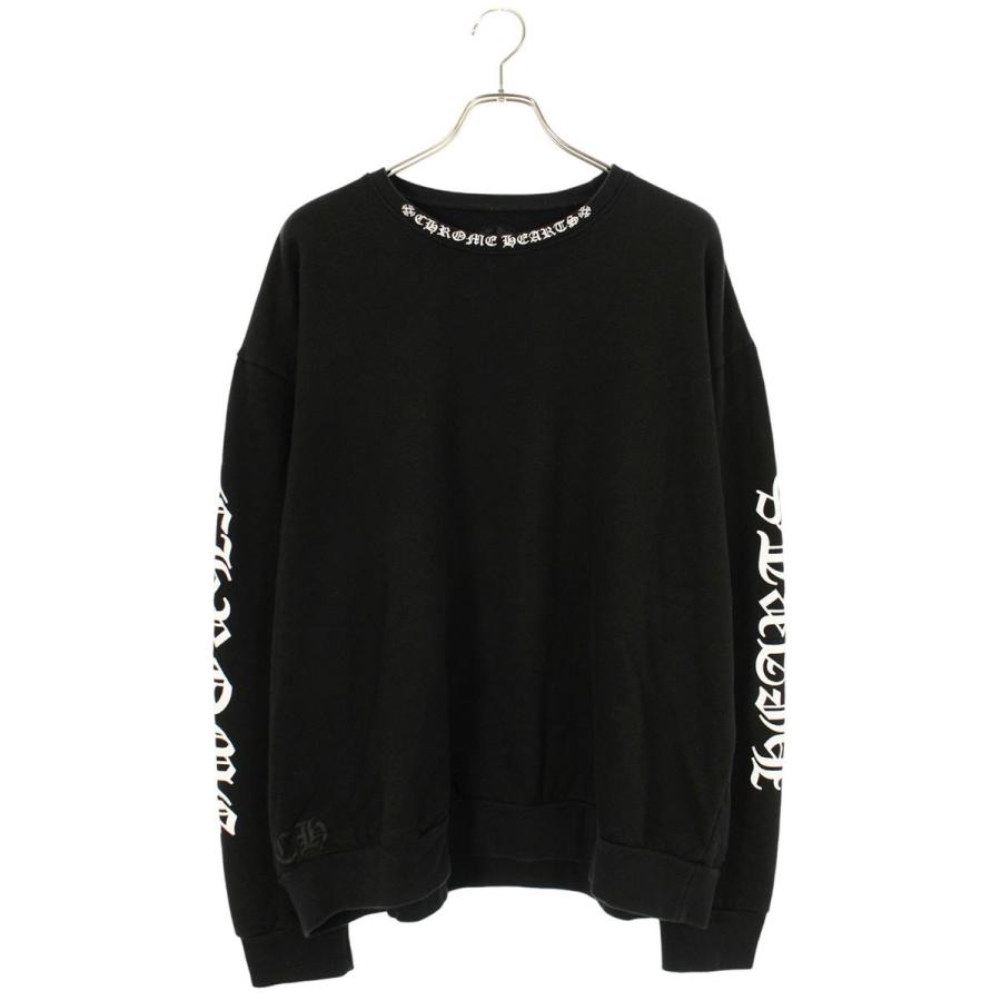 クロムハーツ サイズ:L  SWTSHRT PLVR ネックロゴプリントクルーネックスウェット 中古 FK04 CHROME HEARTS クロムハーツ スウェット サイズ:L SWTSHRT PLVR ネック