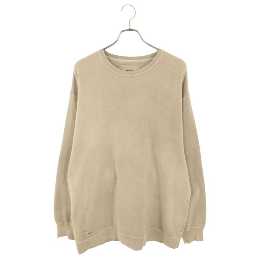 ダブルタップス サイズ:3  21AW  212ATDT-CSM04 BLANK CREW NECK バックロゴ刺繍クルーネックスウェット 中古 BS99 WTAPS（ダブルタップス） サイズ:3 21AW 212ATDT-CSM04 BLANK CREW