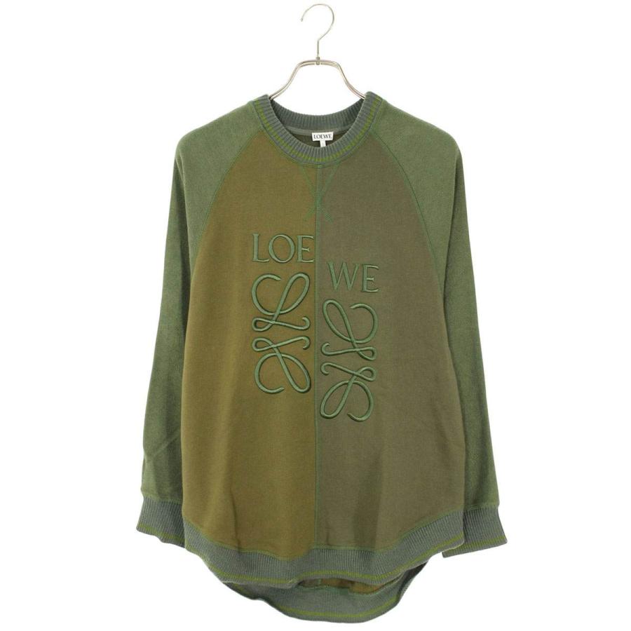ロエベ サイズ:S S540Y24J01 パネル切替アナグラム刺繍スウェット 中古 OM10 LOEWE（ロエベ） サイズ:S S540Y24J01 パネル切替アナグラム刺繍