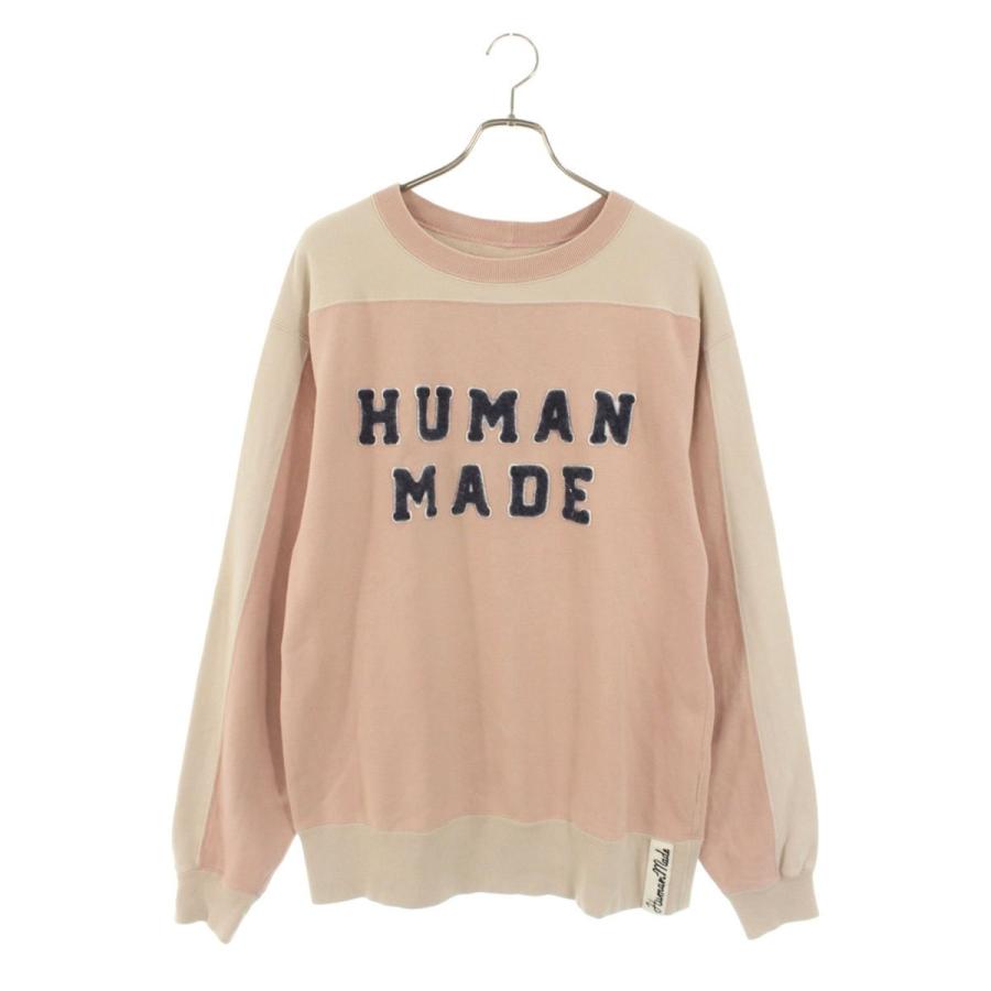 ヒューマンメイド サイズ:M ワッペンロゴクルーネックスウェット 中古 BS99 HUMAN MADE（ヒューマンメード） ヒューマンメイド サイズ:M ワッペン