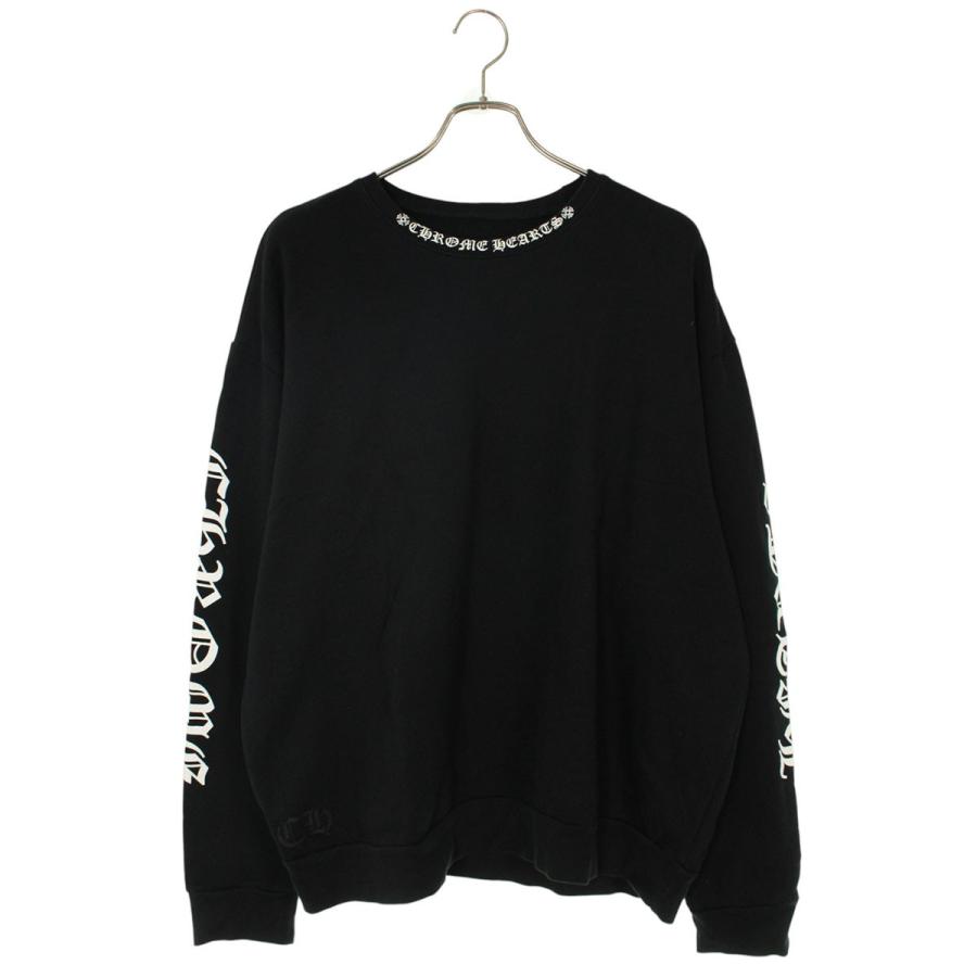 クロムハーツ サイズ:XL  SWTSHRT PLVR ネックロゴプリントスウェット 中古 GZ11 CHROME HEARTS（クロムハーツ） スウェット サイズ:L SWTSHRT PLVR