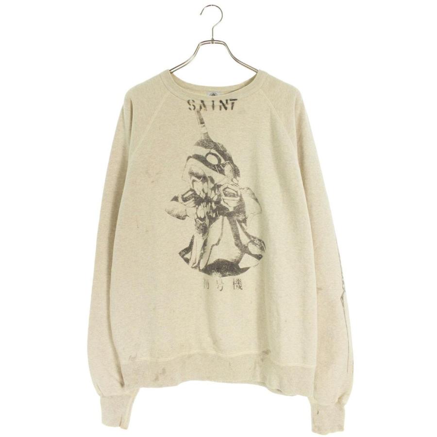 セントマイケル サイズ:XL  SM-A21-0000-055 ヴィンテージ加工キャラクタープリントスウェット 中古 SB01 SAINT Mxxxxxx（セントマイケル） スウェット サイズ:XL SM-A21-0000