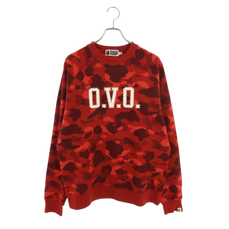 アベイシングエイプ ×オーブイオー  001SWG231907X ダブルネームカモフラージュクルーネックスウェット メンズ 2XL A BATHING APE（アベイシングエイプ） オーブイオー サイズ:2XL
