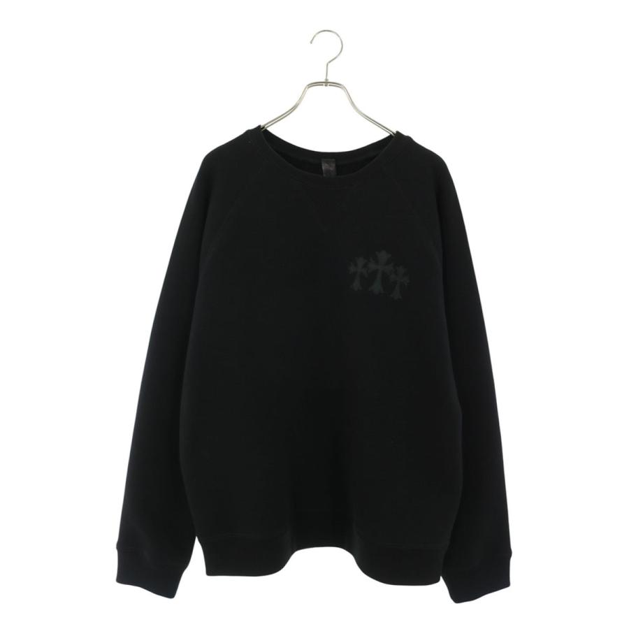 CHROME HEARTS クロムハーツ（原本無） 7-11 CREW バック CHロゴ刺繍 スウェット ブラック系 XL【中古】 CHROME HEARTS（クロムハーツ） サイズ:XL 7-11 CREW バックCHロゴ刺繍