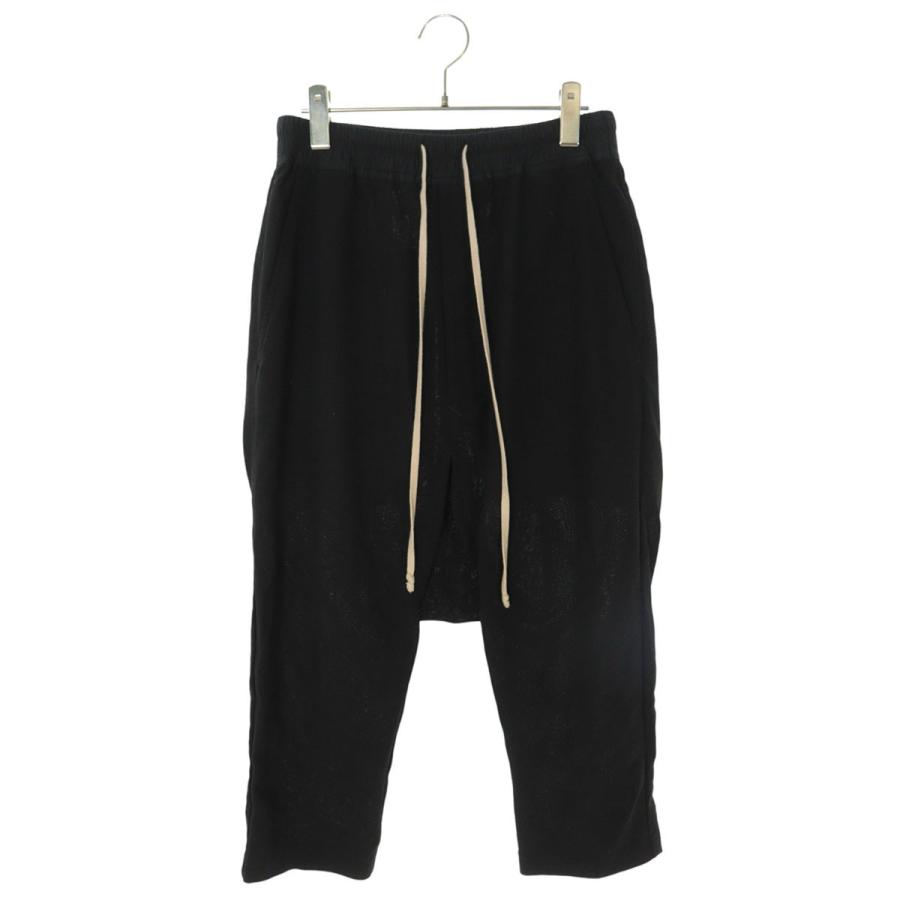 リックオウエンス サイズ:46  RU18F1381-WLC ドローストリングクロップドロングパンツ 中古 BS99 Rick Owens（リック・オウエンス） ロングパンツ サイズ:46 RU18F1381