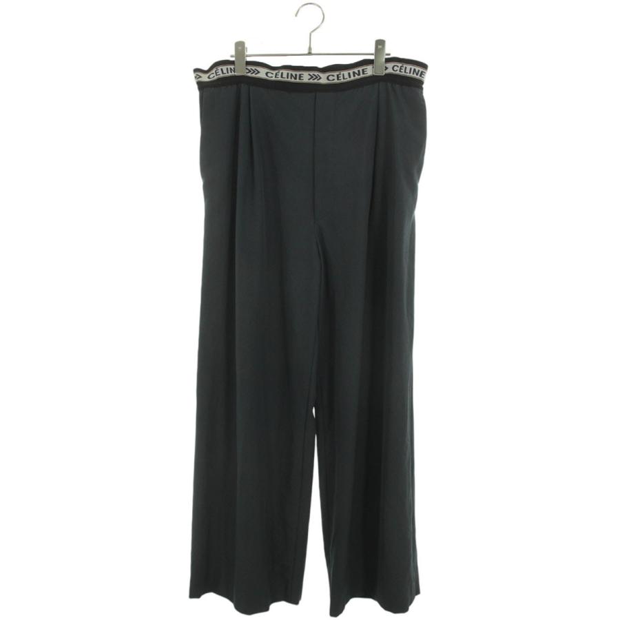 セリーヌ サイズ:36 ウエストロゴワイドスラックスロングパンツ 中古 BS99 CELINE（セリーヌ） ロングパンツ サイズ:36 ウエストロゴワイド