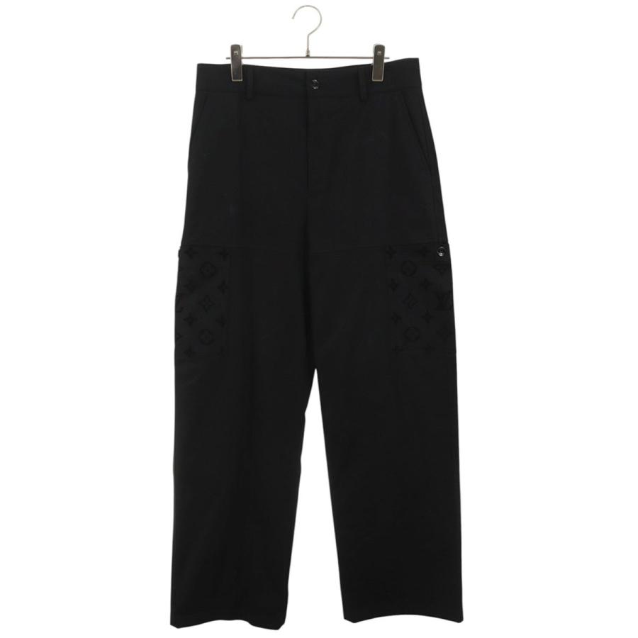 未使用に近い❢ルイヴィトン　パンツ　LOUISVUITTON　ブラック　WOOL t31101-13-01.jpg