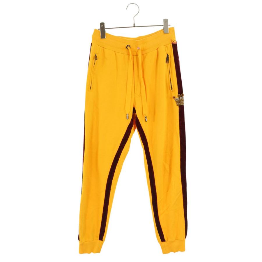 ドルチェアンドガッバーナ サイズ:46  GYDDEZ G7QJO サイドラインクラウン刺繍スウェットロングパンツ 中古 BS99 DOLCE&GABBANA（ドルチェ & ガッバーナ） ドルチェアンドガッバーナ