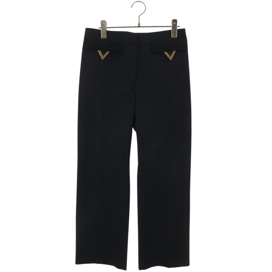ヴァレンティノ サイズ:40  RB3RB2V54FD Vロゴ金具装飾ロングパンツ 中古 BS99 VALENTINO（ヴァレンティノ） サイズ:40 RB3RB2V54FD Vロゴ金具装飾