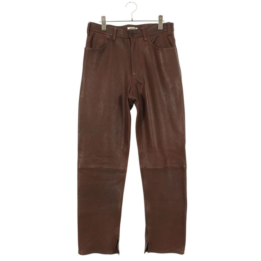 オーラリー サイズ:4  A22AP01AL ラムレザーロングパンツ 中古 BS99 AURALEE（オーラリー） サイズ:4 A22AP01AL ラムレザーロングパンツ