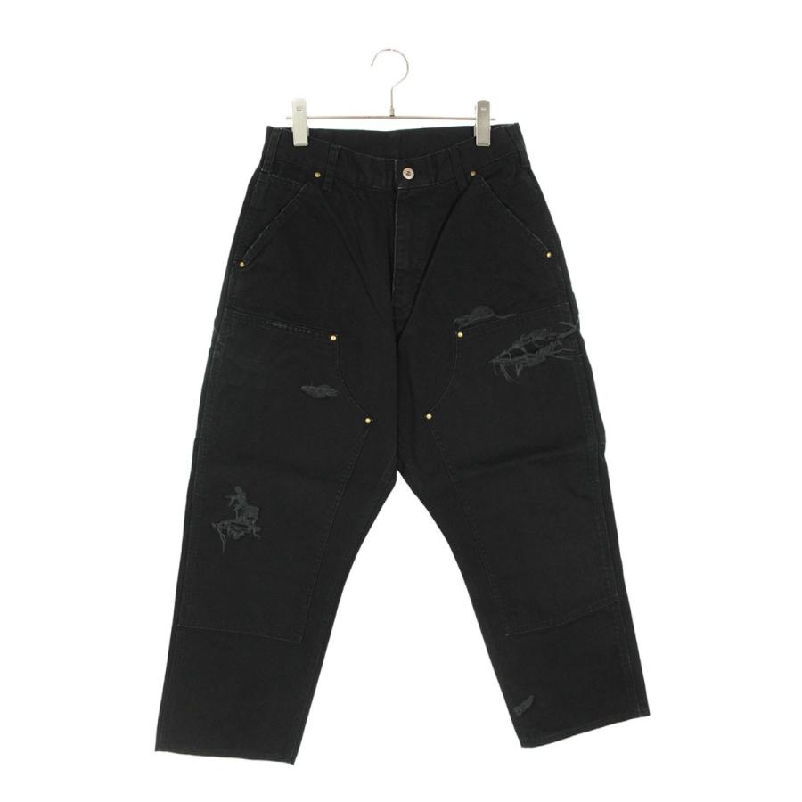 シークエル  25SS  SQ-25SS-PT-05 ダメージ加工カーペンターロングパンツ メンズ M シークエル サイズ:L 25SS SQ-25SS-PT-05 ダメージ加工カーペンター