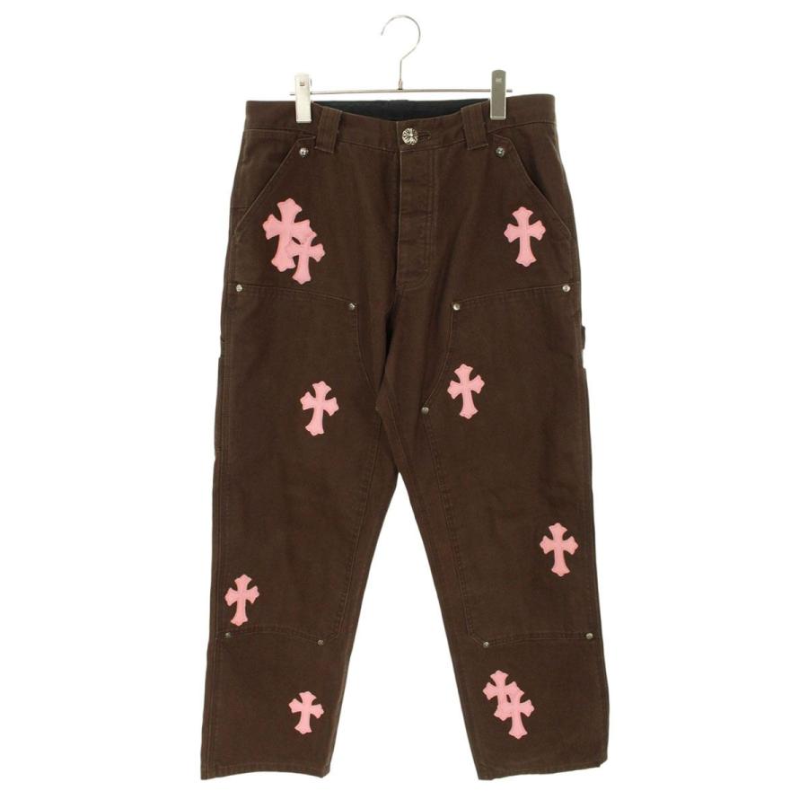クロムハーツ  CARPENTER CNVS CEME CRS クロスパッチ付カーペンターロングパンツ メンズ 32インチ CHROME HEARTS（クロムハーツ） サイズ:32インチ CARPENTER CNVS CEME