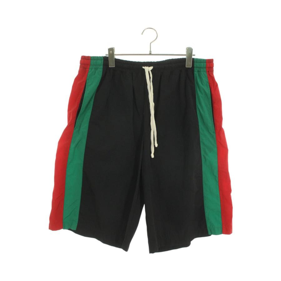 グッチ サイズ:XXL 57550 XJBAK サイドラインナイロンハーフパンツ 中古 BS55 GUCCI（グッチ） サイズ:XXL 57550 XJBAK サイドラインナイロンハーフ