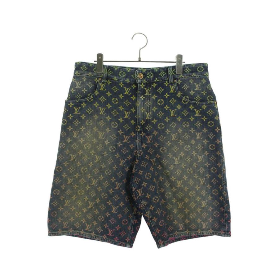 ルイヴィトン サイズ:33インチ  23SS  RM231 YM4 HOD77W レインボーモノグラム デニムハーフパンツ 中古 SB01 LOUIS VUITTON（ルイ・ヴィトン） ハーフパンツ サイズ:33インチ 23SS