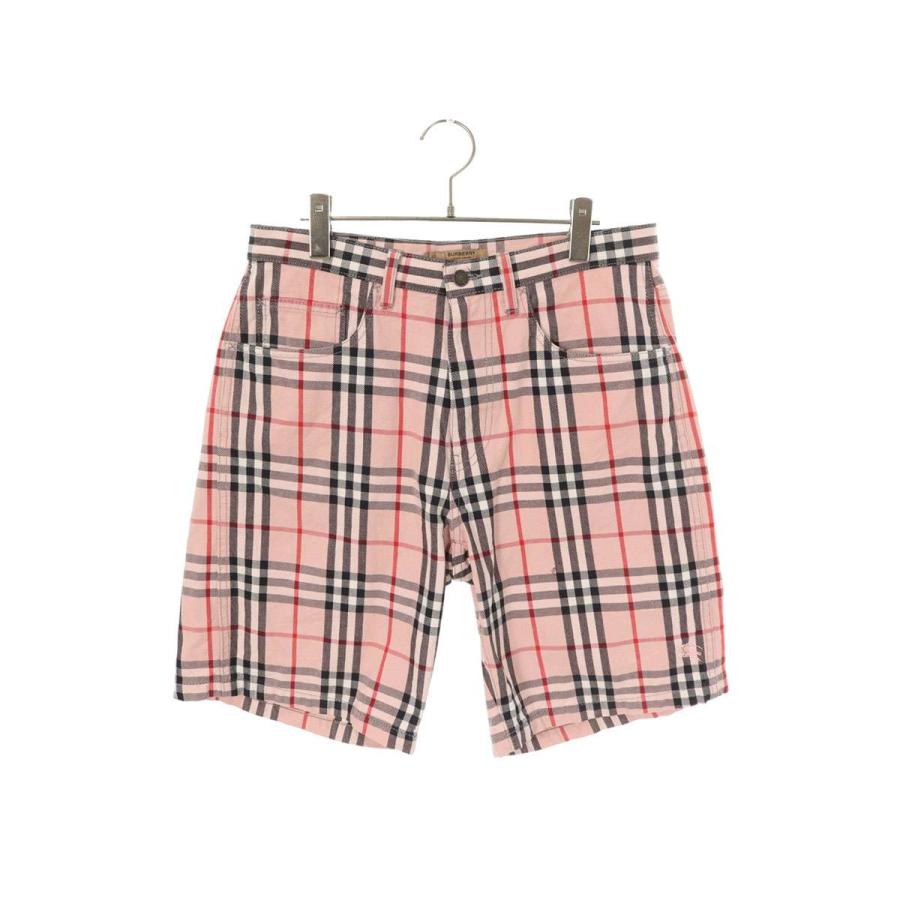 シュプリーム  バーバリー サイズ:30  Burberry Denim Short チェック柄デニムハーフパンツ 中古 SB01 Supreme（シュプリーム） ハーフパンツ バーバリー サイズ:30 Burberry