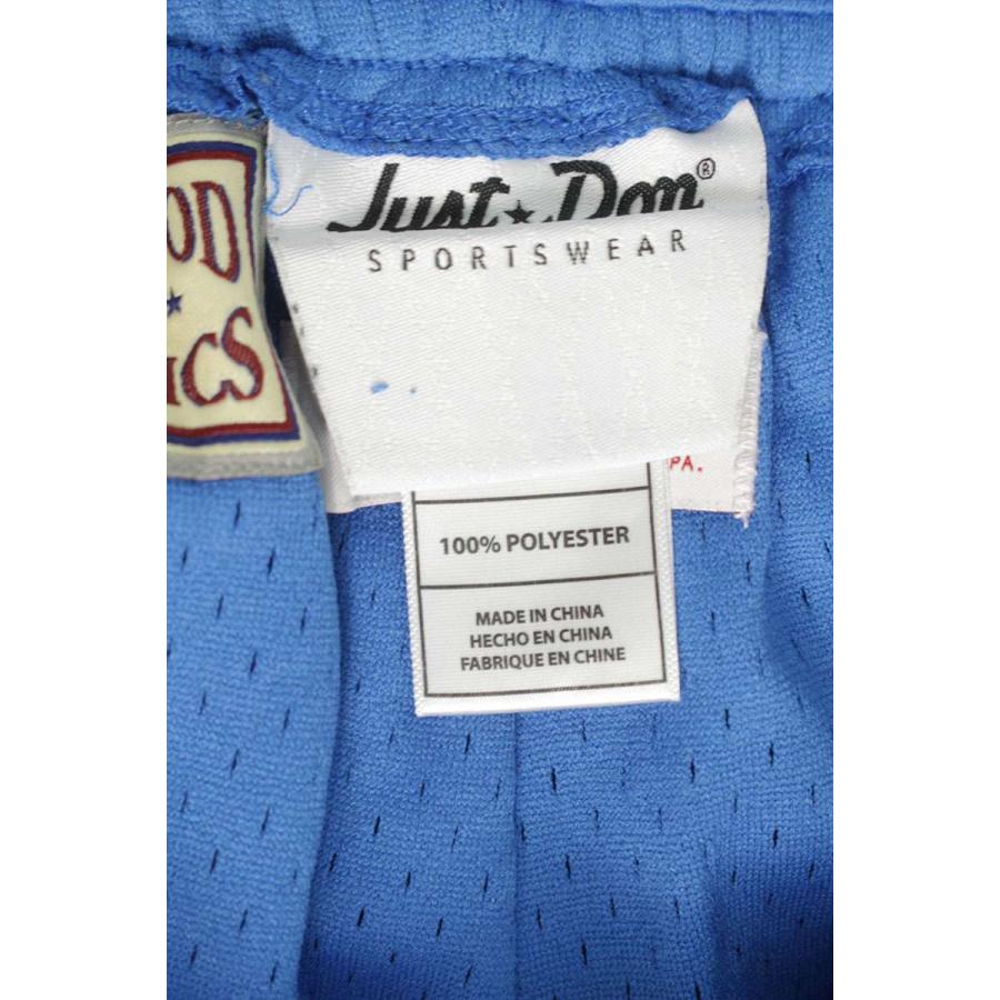 ジャストドン JUST DON ×ミッチェルアンドネス Mitchell&Ness  SH0RDL20017-WWI WARRIORS刺繍メッシュゲームショーツハーフパンツ メンズ M JUST DON（ジャストドン） ミッチェルアンドネス サイズ:M SH0RDL20017