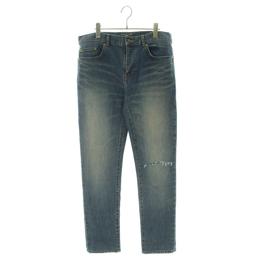 価格が安い サンローランパリ17aw 4125 Y806k 33インチ ニークラッシュストレッチスキニーデニムパンツ Sb01 購入 Www Superavila Com