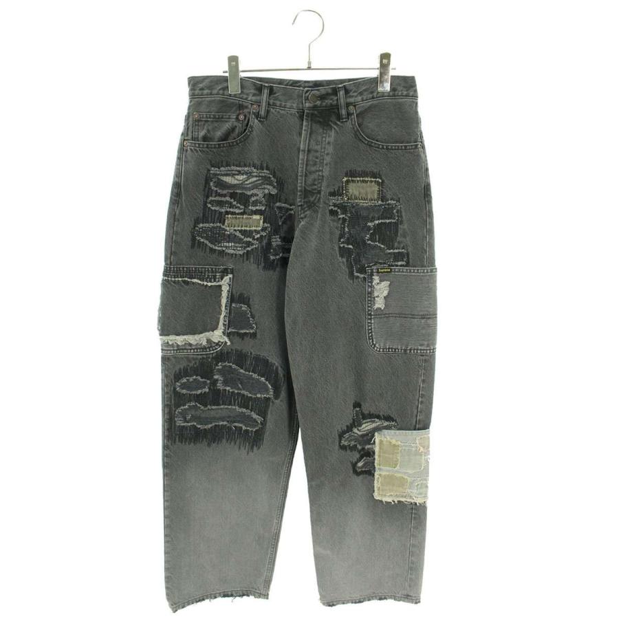 シュプリーム ブラックミーンズ デニムパンツ Mended Loose Fit Jean  