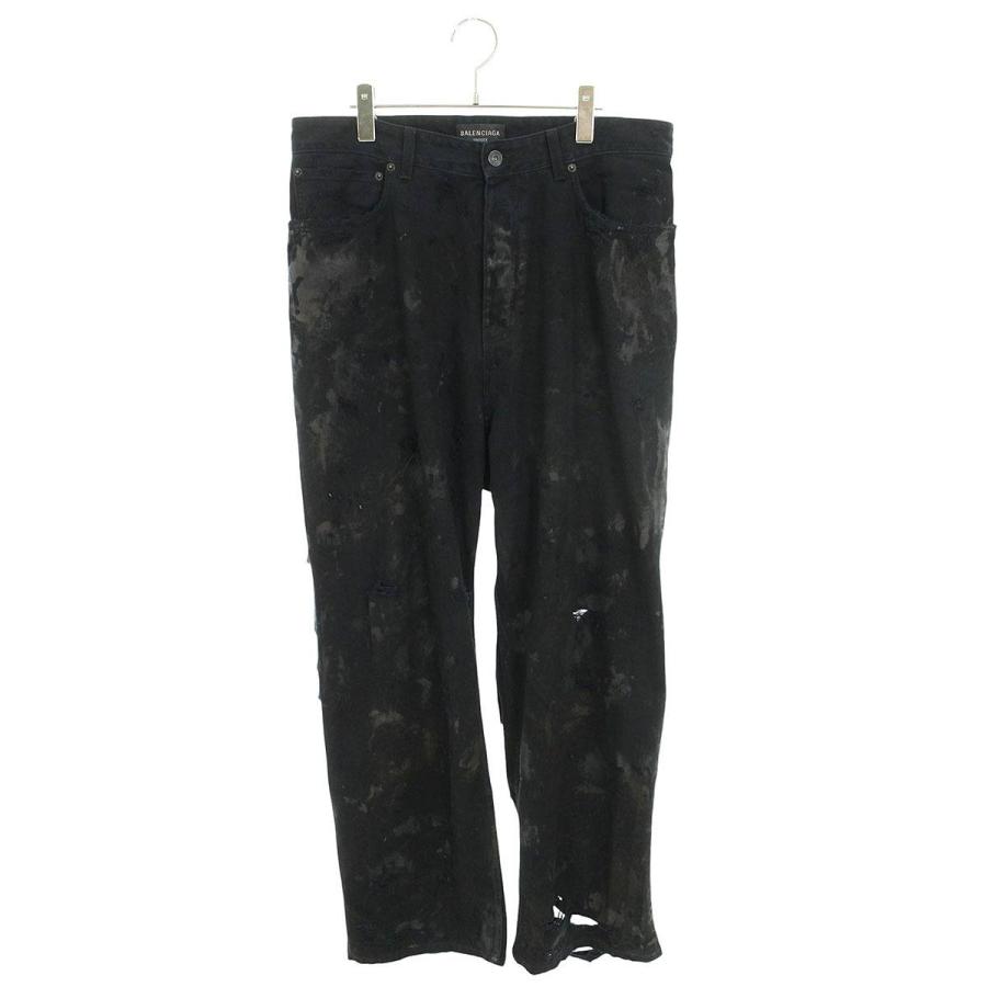 バレンシアガ サイズ:M  23SS  745248 TNW11 スーパーデストロイ加工バギーデニムパンツ 中古 SS13 BALENCIAGA（バレンシアガ） デニムパンツ 23SS 745248 TNW11 サイズ:M