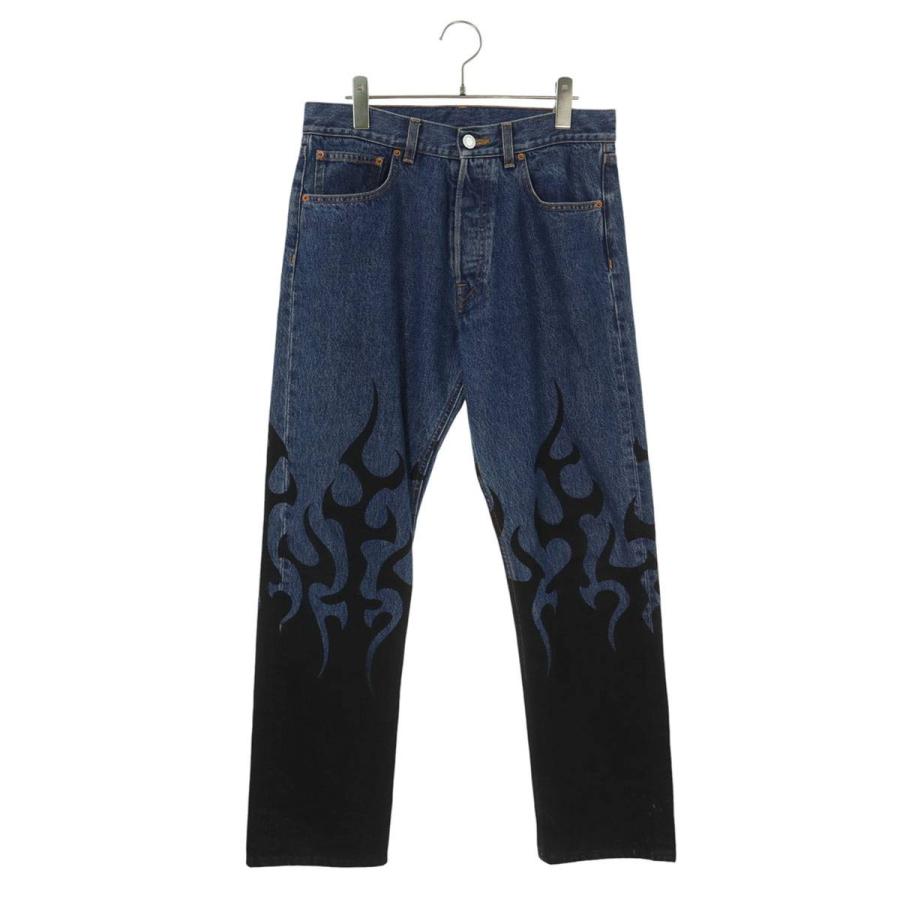 VETEMENTS ヴェトモン デニムパンツ MA52PA820B サイズ:S ファイヤー 