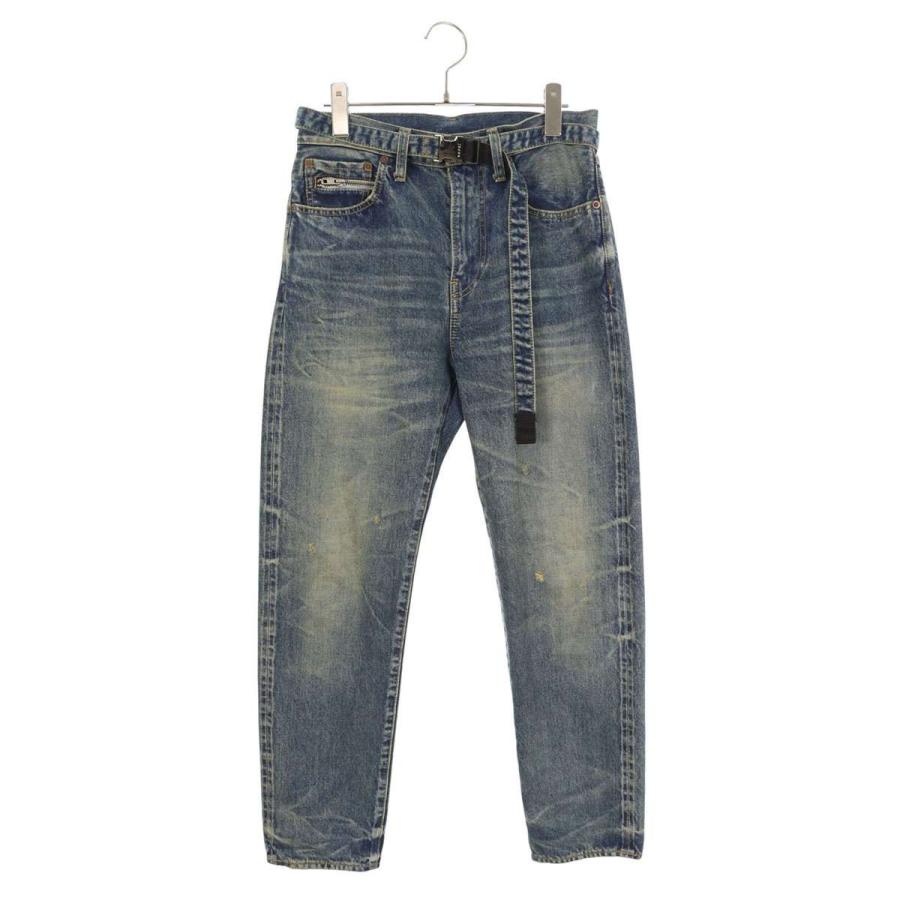 サカイ サイズ:0  24AW  24-03522M BEYONDEXX Denim Pants ユーズド加工ベルテッドデニムパンツ 中古 BS99 sacai（サカイ） サイズ:0 24AW 24-03522M BEYONDEXX Denim Pants